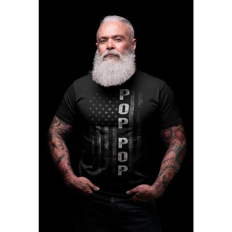 Pop Pop Shirt, Fathers Day Gift, Papa, Grandpa, Patriotic Shirts Hoodie, Sweatshirt | ZylaModa.com