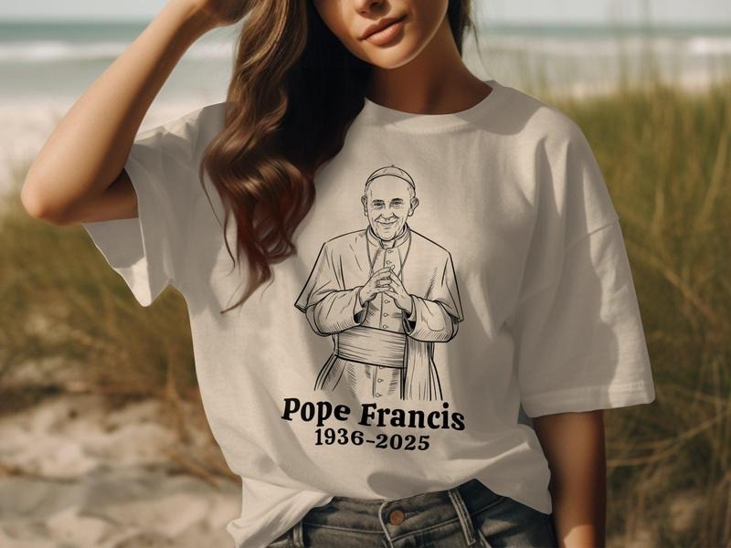 Pope Francis Memorial T-Shirt, Catholic T-Shirt, Pope Francis, 1936-2025, Commemorative Shirt, In Loving Memory T-Shirt,...