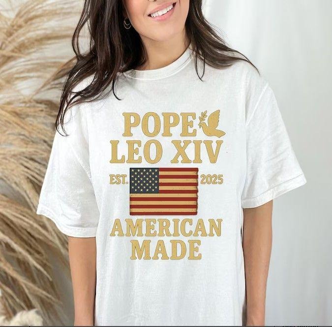 Pope Leo XIV First American Pope Retro Tshirt Hoodie, Sweatshirt | ZylaModa.com