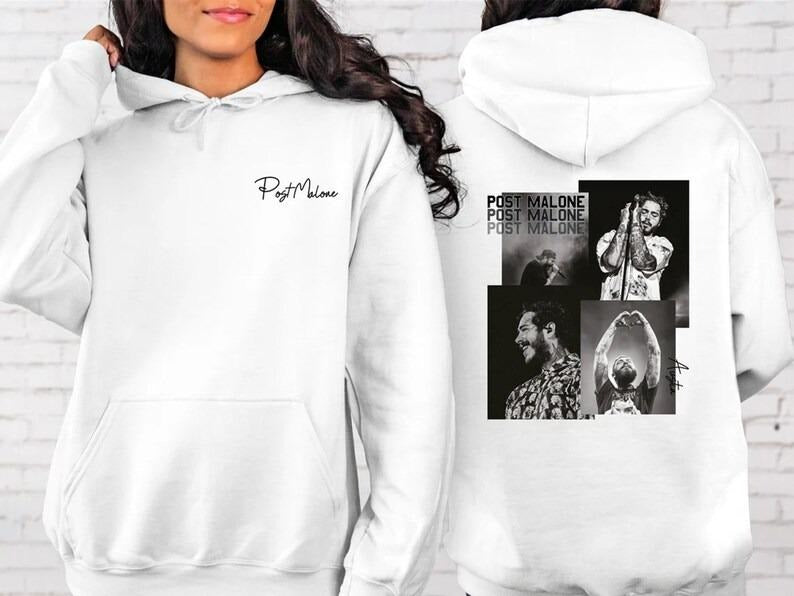 Posty Shirt, Hip Hop Hoodie, Post Malone Rap Sweatshirt, Austin Album, Fan Gift (on 2 sides) | ZylaModa.com