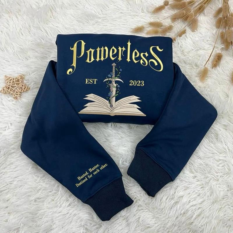 Powerless Series Lauren Roberts Embroidered Sweatshirt, Kai & Paedyn Shirt, Powerful Book Shirt, Fantasy Bookish Hoodie,...