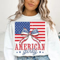 Premium  American Girly , Coquette 4th Of July , 4th Of July , American Flag , Fourth Of July , Coquettesweatshirt...