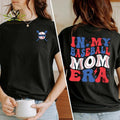 Premium  Baseball Mom Era Tshirt With Custom Number And Name, Two-sided Baseball Mom Tee, Baseball Mom Shirt, Baseball...