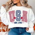 Premium  Checkered USA, 4th of July , Fourth Of July Sweatshirt T-Shirts, Hoodie | ZylaModa.com