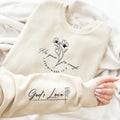 Premium  His Grace Is Enough God's Love Sweatshirt, Bible Verse Sleeve Design Sweater, God Love Hoodie, Jesus Religious...