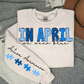 Premium  In April We Wear Blue , Autism Svg, Autism Awareness sweatshirt T-Shirts, Hoodie | ZylaModa.com