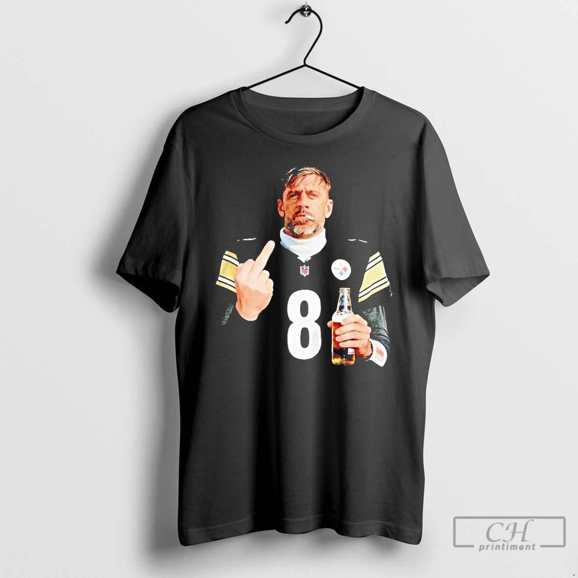 Premium Aaron Rodgers Middle Finger Smoking And Drinking Beer T-Shirts, Hoodie, Sweatshirt | ZylaModa.com