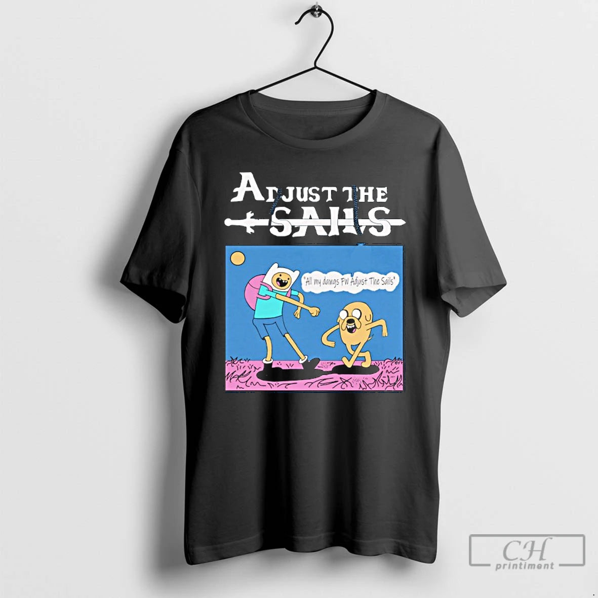 Premium Adjust The Sails Finn X Jake T-Shirts, Hoodie, Sweatshirt | ZylaModa.com