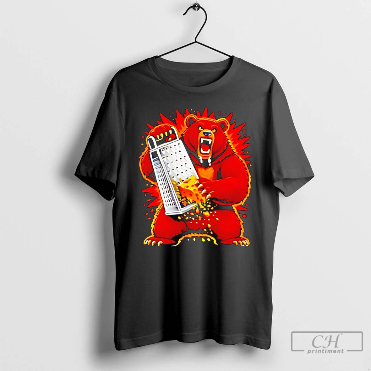 Premium Angry Bear Grating Cheese Grater Hater T-Shirts, Hoodie, Sweatshirt | ZylaModa.com