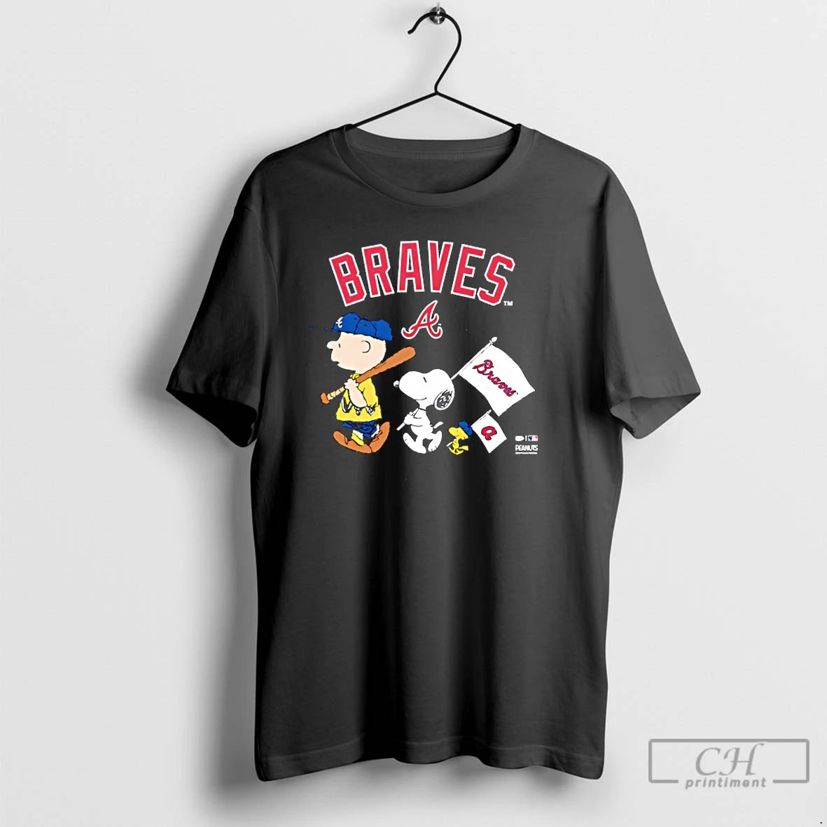 Premium Atlanta Braves Peanuts Flag T-Shirts, Hoodie, Sweatshirt | ZylaModa.com