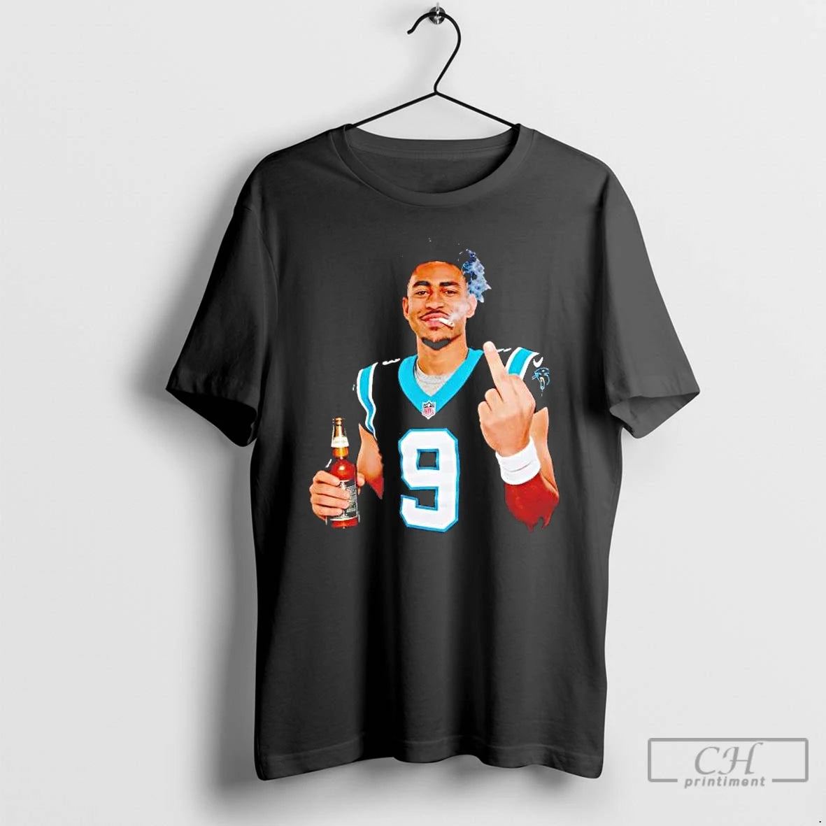 Premium Bryce Young Middle Finger Smoking And Drinking Beer T-Shirts, Hoodie, Sweatshirt | ZylaModa.com