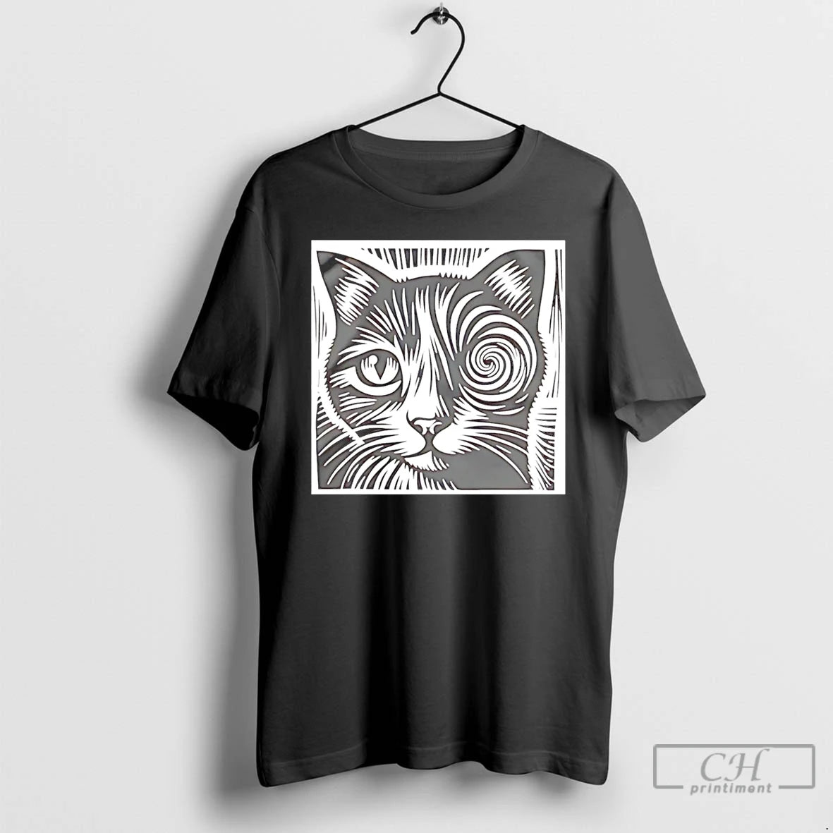 Premium Cat With Spiral Eyes T-Shirts, Hoodie, Sweatshirt | ZylaModa.com