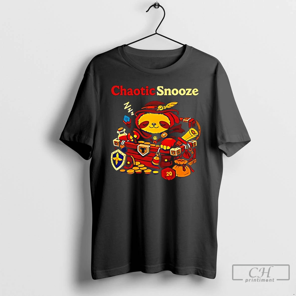 Premium Chaotic Snooze Sloth Dungeons And Dragons T-Shirts, Hoodie, Sweatshirt | ZylaModa.com