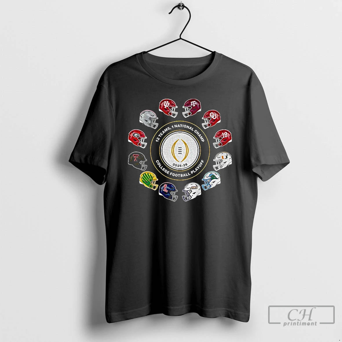 Premium College Football Playoff 2026 Exclusive 12 Teams Playoff Helmet T-Shirts, Hoodie, Sweatshirt | ZylaModa.com