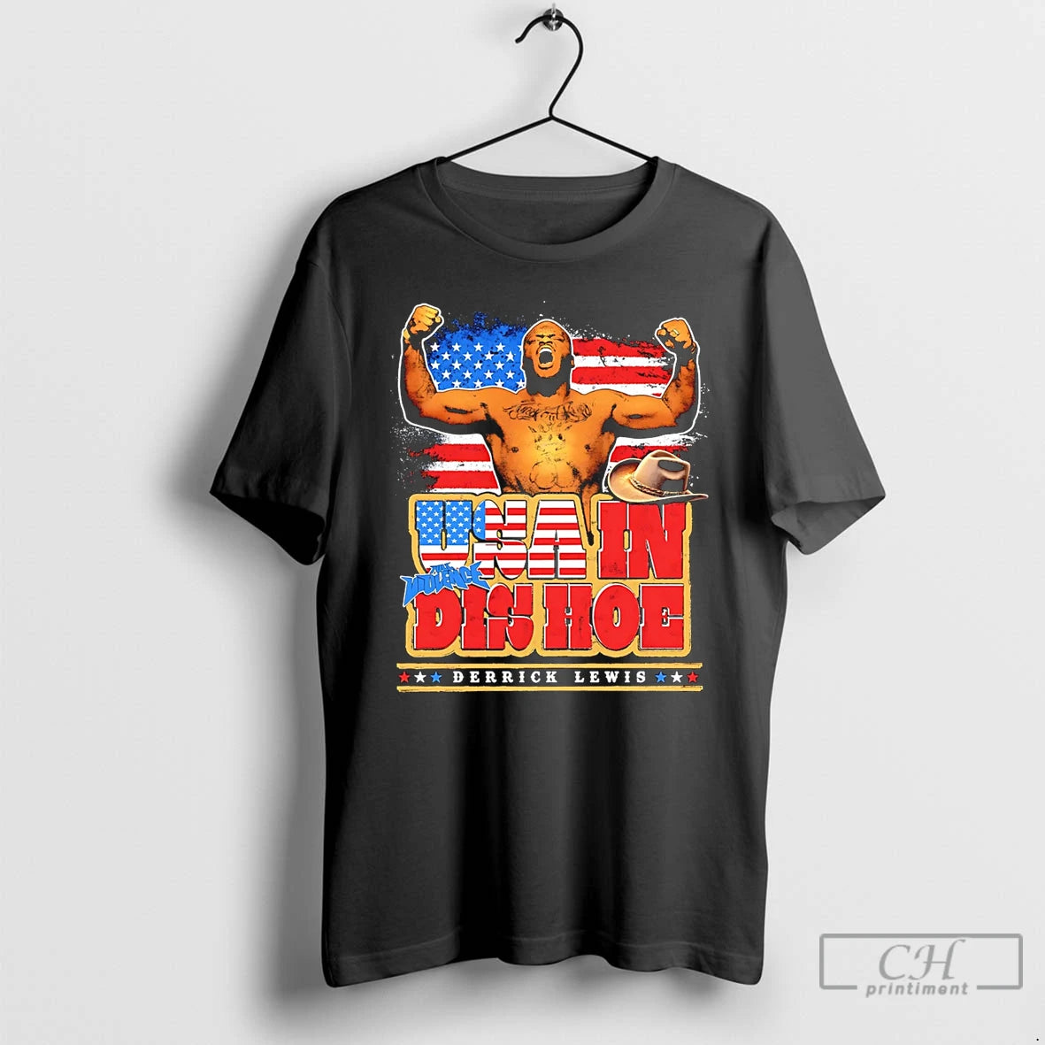 Premium Derrick Lewis Usa In Dis Hoe Flag T-Shirts, Hoodie, Sweatshirt | ZylaModa.com