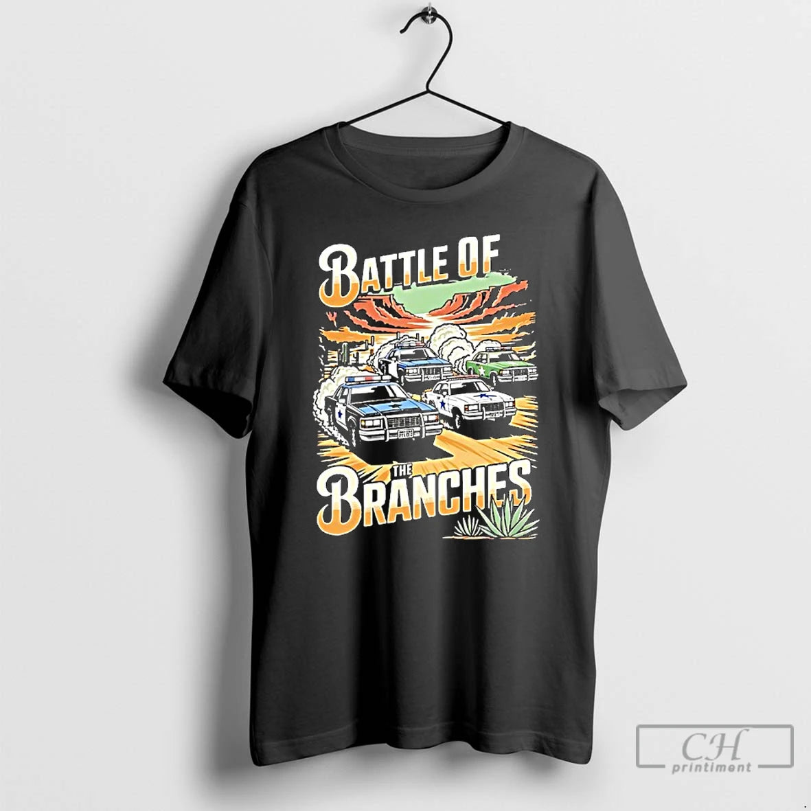 Premium Desert Race Battle Of The Branches Police Car Vintage T-Shirts, Hoodie, Sweatshirt | ZylaModa.com