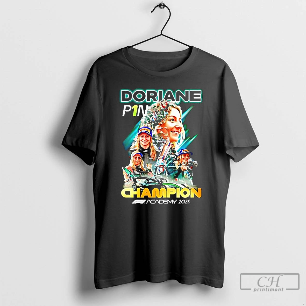 Premium Doriane P1n Champion F1 Academy 2025 T-Shirts, Hoodie, Sweatshirt | ZylaModa.com