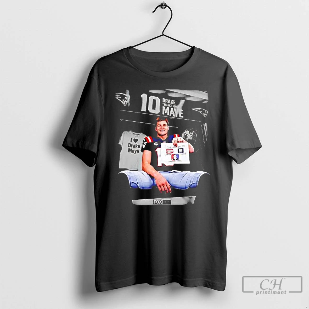 Premium Drake Maye 3 Guarantees In Life Death Taxes Drake Maye T-Shirts, Hoodie, Sweatshirt | ZylaModa.com