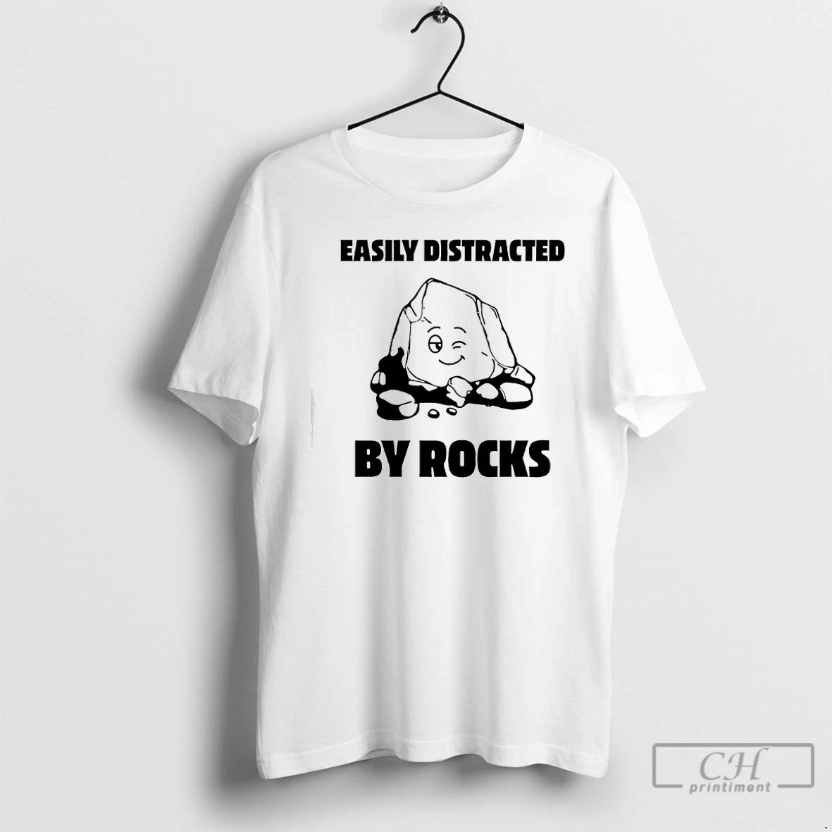 Premium Easily Distracted By Rocks Graphic T-Shirts, Hoodie, Sweatshirt | ZylaModa.com