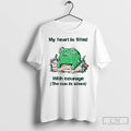 Premium Frog My Heart Is Filled With Courage The Cou Is Silent T Shirts Sweater Hoodie, Sweatshirt | ZylaModa.com