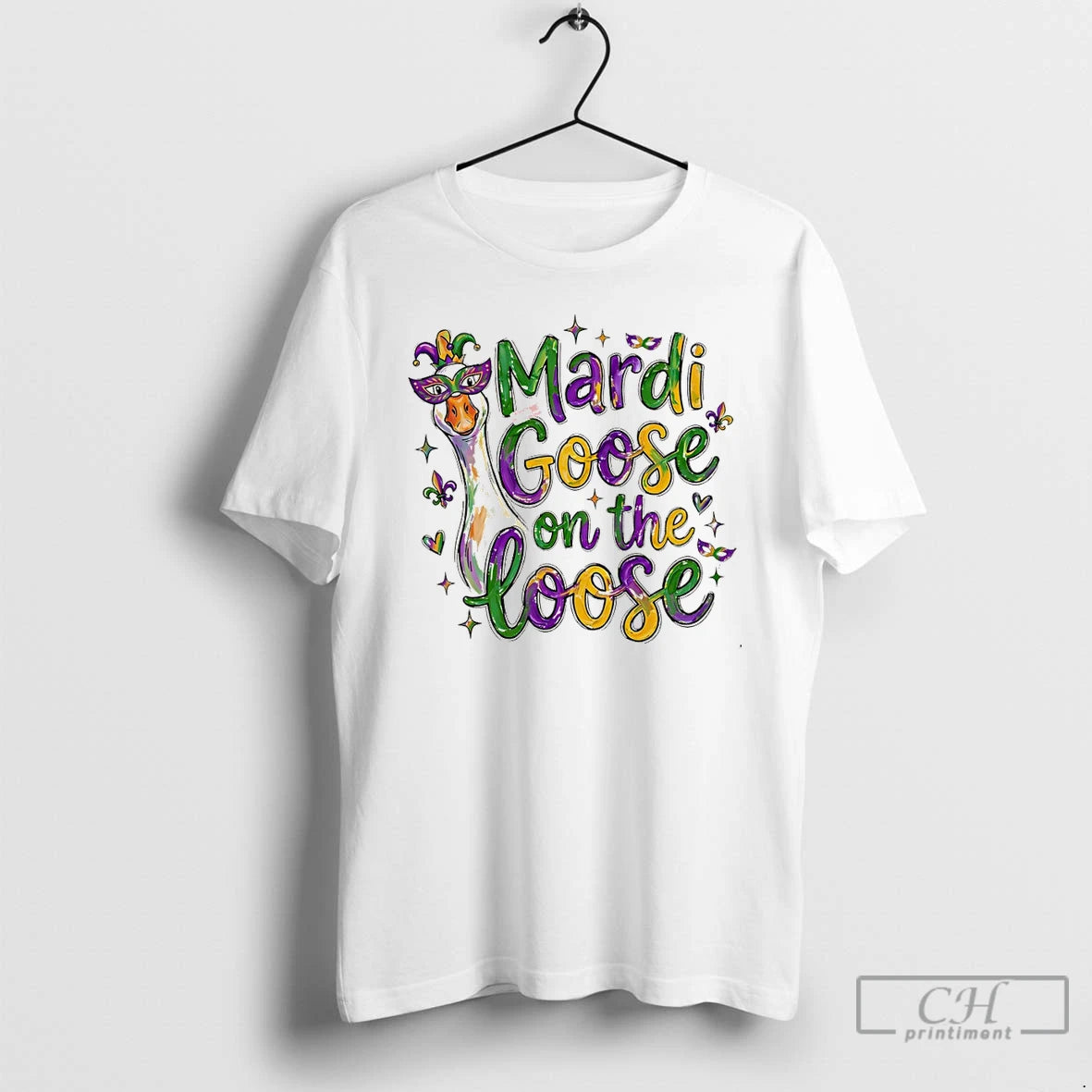 Premium Funny Mardi Gras Goose On The Goose T-Shirts, Hoodie, Sweatshirt | ZylaModa.com