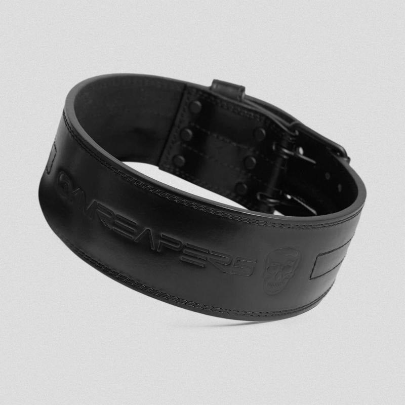 Premium Genuine Leather Weightlifting Belt by GYMREAPERS - 6mm Thickness for Powerlifting and Bodybuilding T-Shirts,...