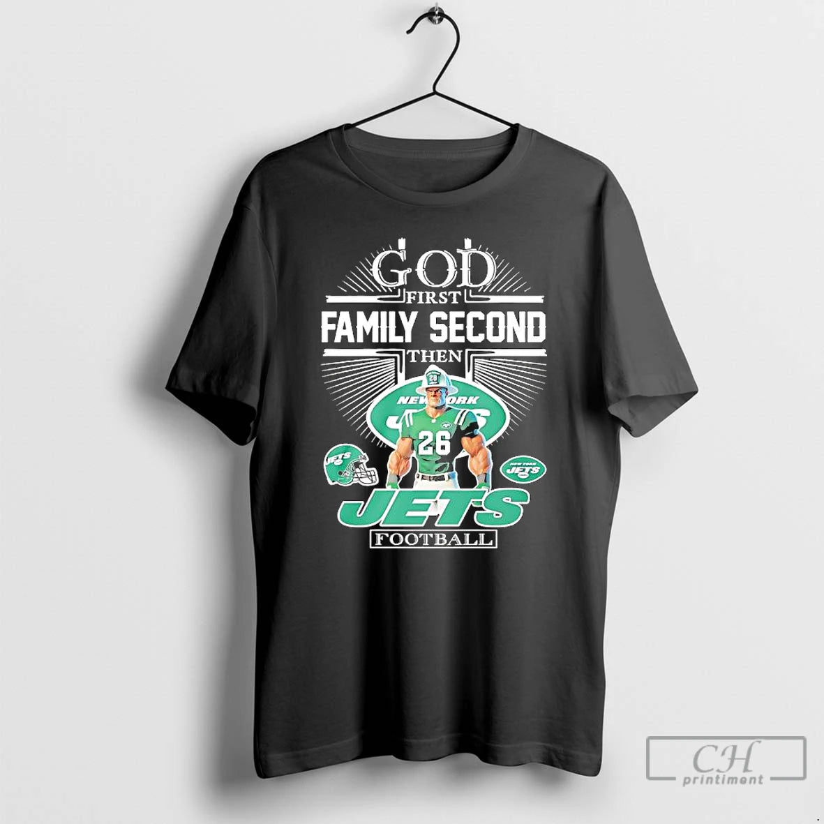 Premium God First Family Second Then New York Jets Football Graphic T-Shirts, Hoodie, Sweatshirt | ZylaModa.com