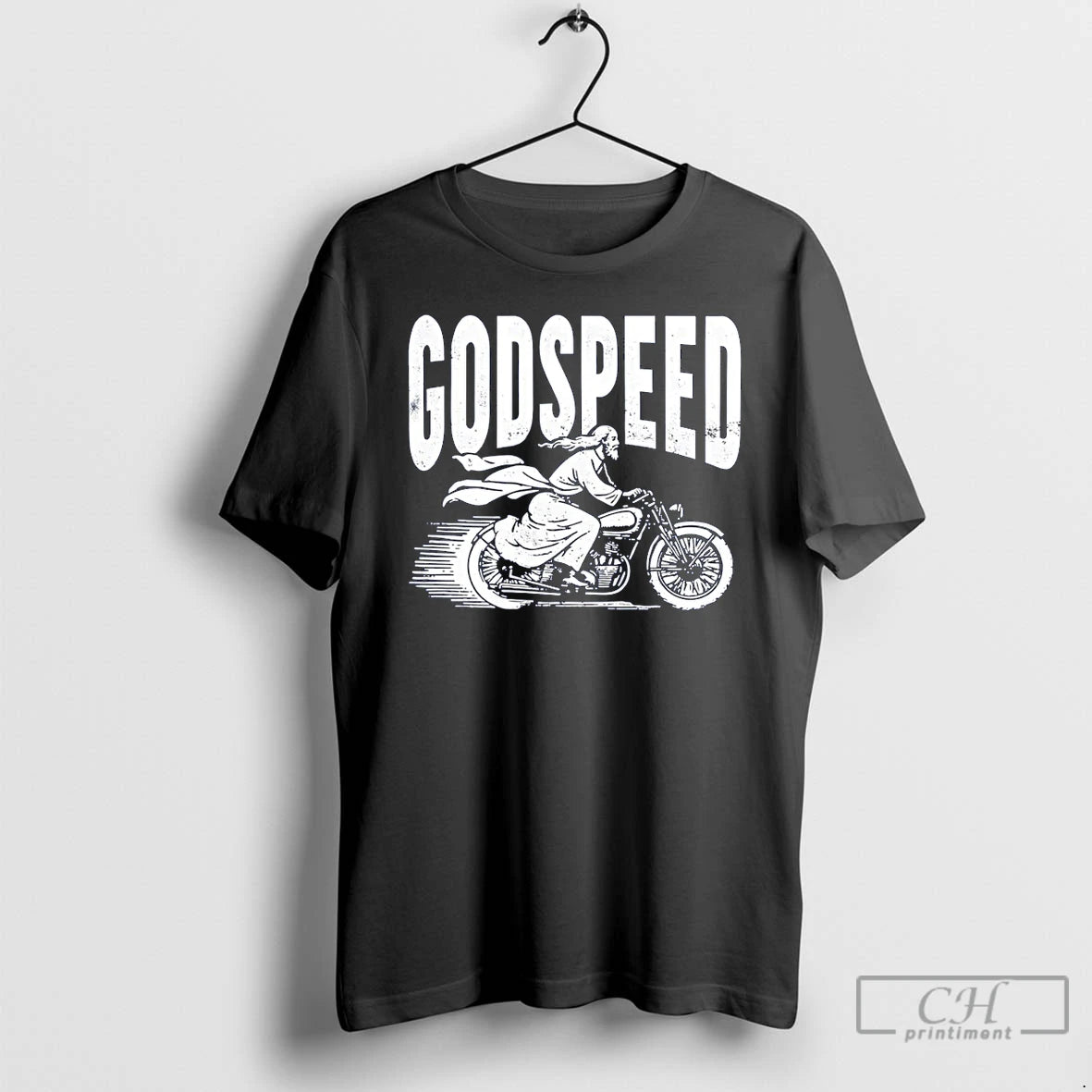 Premium Godspeed Jesus On A Motorcycle Christian Vintage T-Shirts, Hoodie, Sweatshirt | ZylaModa.com