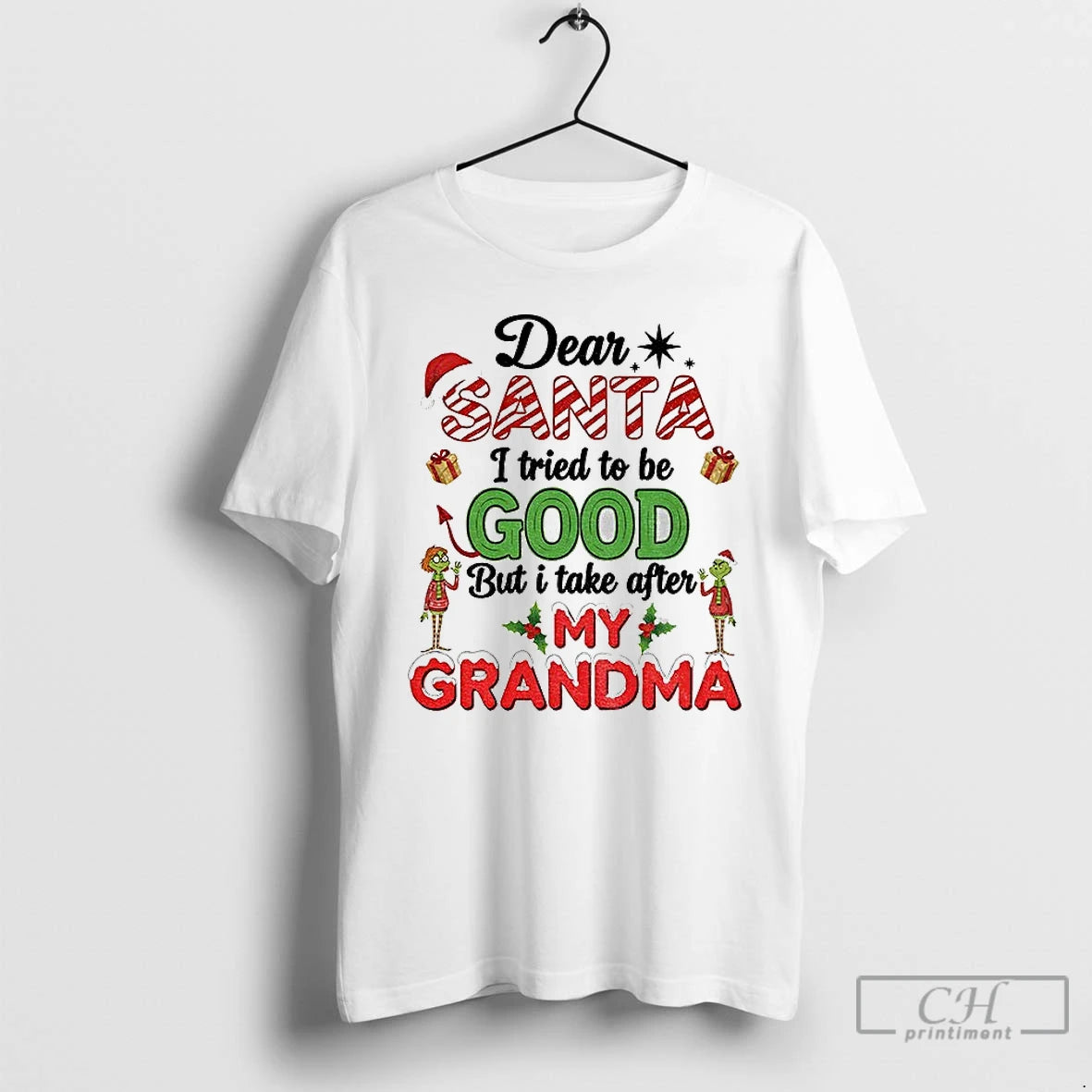 Premium Grinch Santa Xmas Dear Santa I Tried To Be Good But I Take After T-Shirts, Hoodie, Sweatshirt | ZylaModa.com