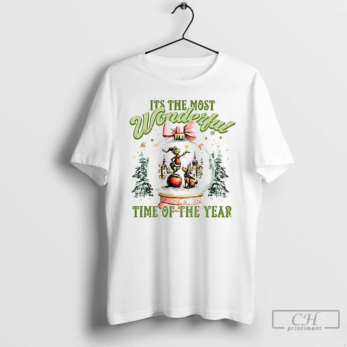 Premium Grinchmas Snow Globe Its The Most Wonderful Time Of The Year Christmas T Shirts Hoodie, Sweatshirt | ZylaModa.com
