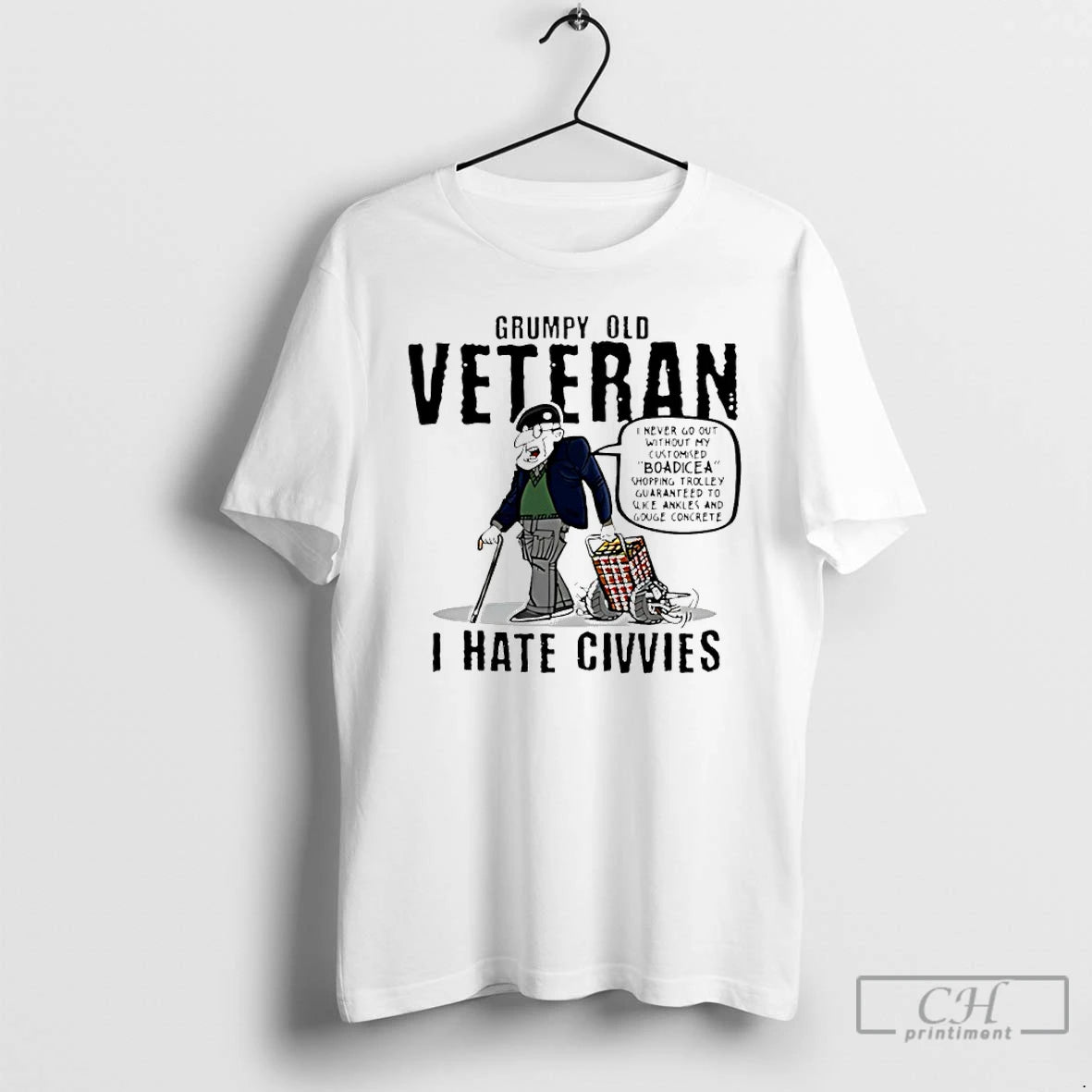 Premium Grumpy Old Veteran I Hate Civvies T-Shirts, Hoodie, Sweatshirt | ZylaModa.com