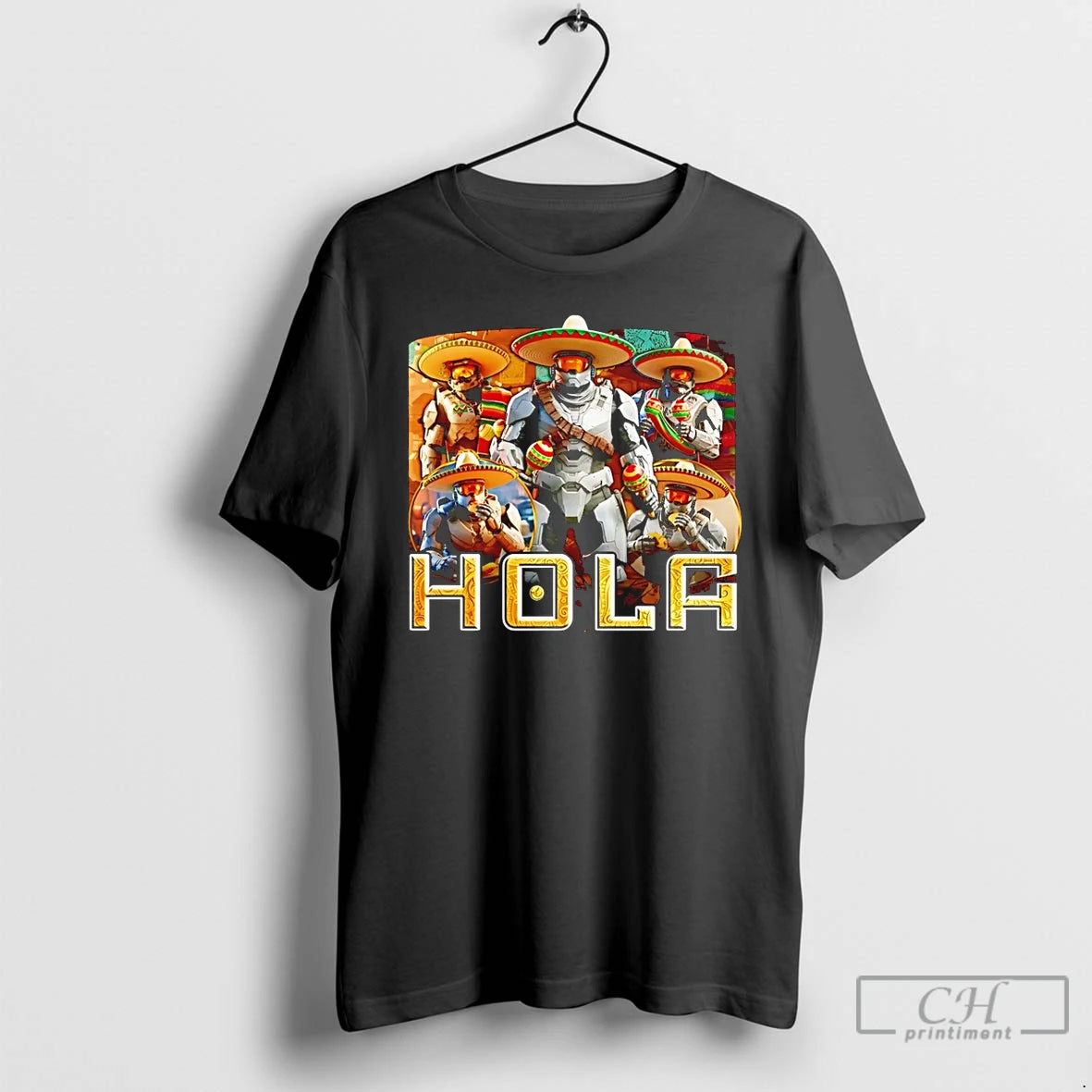 Premium Hola Halo Master Chief Graphic T-Shirts, Hoodie, Sweatshirt | ZylaModa.com