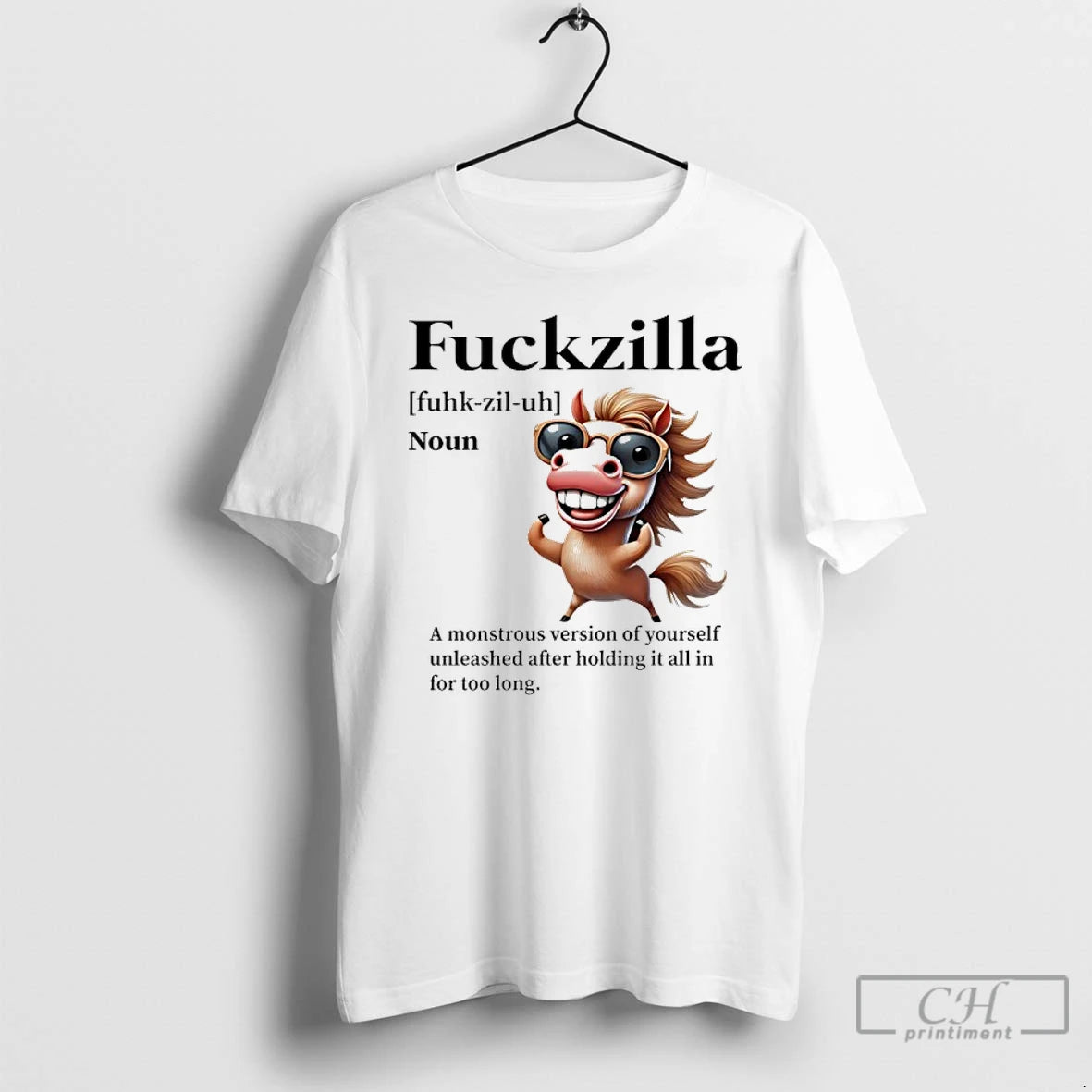 Premium Horse Funny Fuckzilla Noun T-Shirts, Hoodie, Sweatshirt | ZylaModa.com