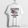 Premium I Live My Country How I Like My Tea Filled With Ice America Map T-Shirts, Hoodie, Sweatshirt | ZylaModa.com