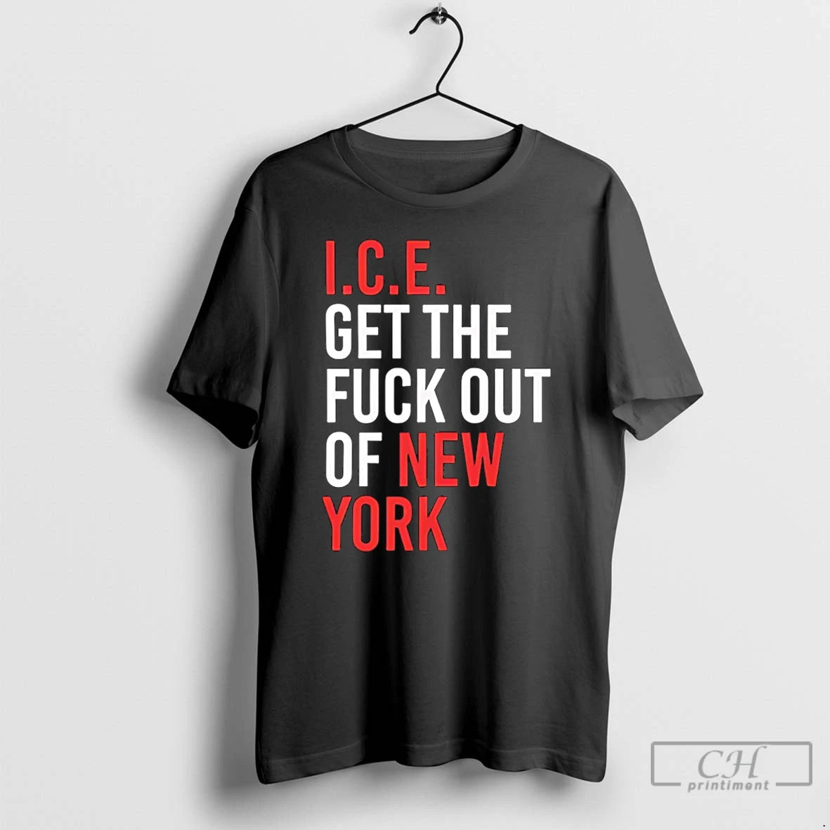 Premium Ice Get The Fuck Out New York Black T-Shirts, Hoodie, Sweatshirt | ZylaModa.com