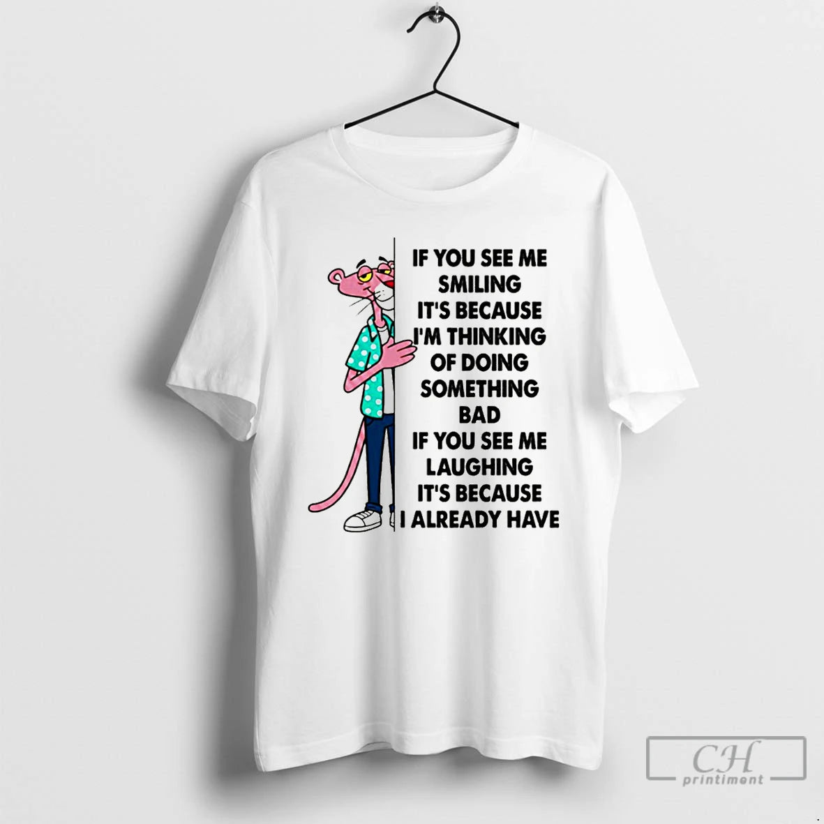 Premium If You See Me Smiling Its Because Im Thinking Of Doing Something Bad If T-Shirts, Hoodie, Sweatshirt | ZylaModa.com
