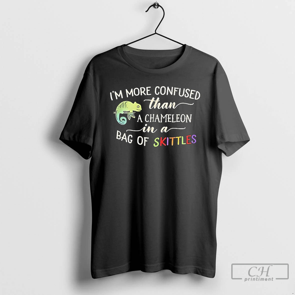 Premium Im More Confused Than A Chameleon In A Bag Of Skittles T Shirts Sweater Hoodie, Sweatshirt | ZylaModa.com