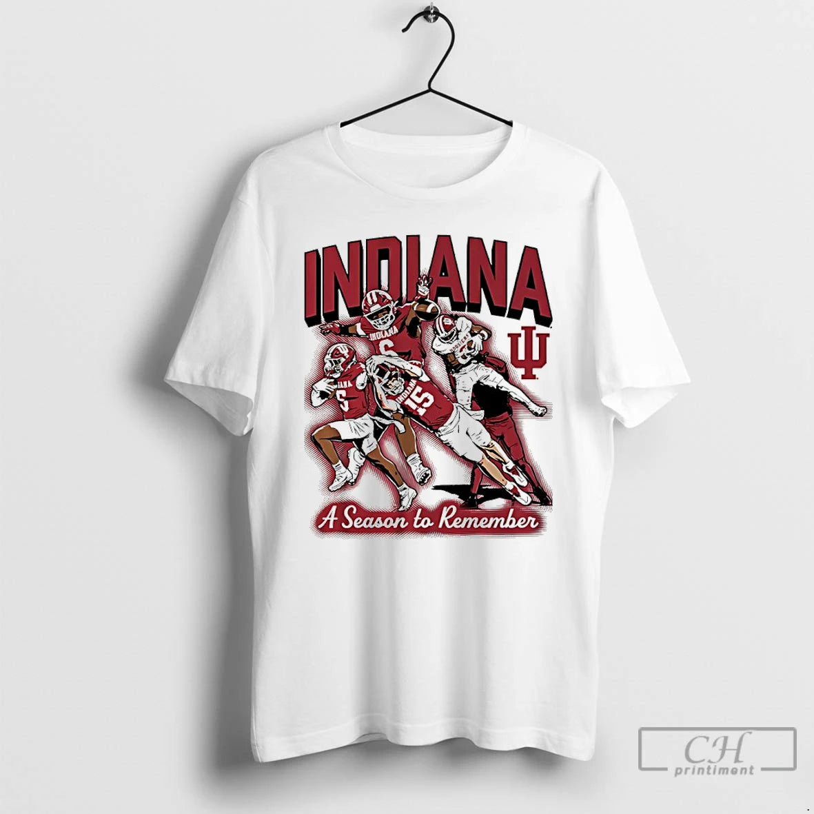 Premium Indiana A Season To Remember Hoosiers Football Player Graphic T-Shirts, Hoodie, Sweatshirt | ZylaModa.com