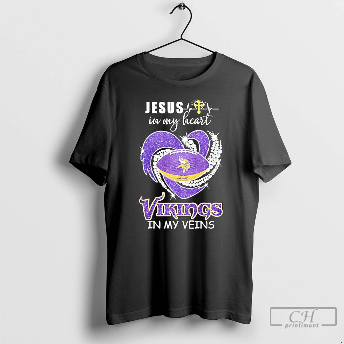 Premium Jesus In My Heart Minnesota Vikings In My Veins Logo Team T Shirts Sweater Hoodie, Sweatshirt | ZylaModa.com