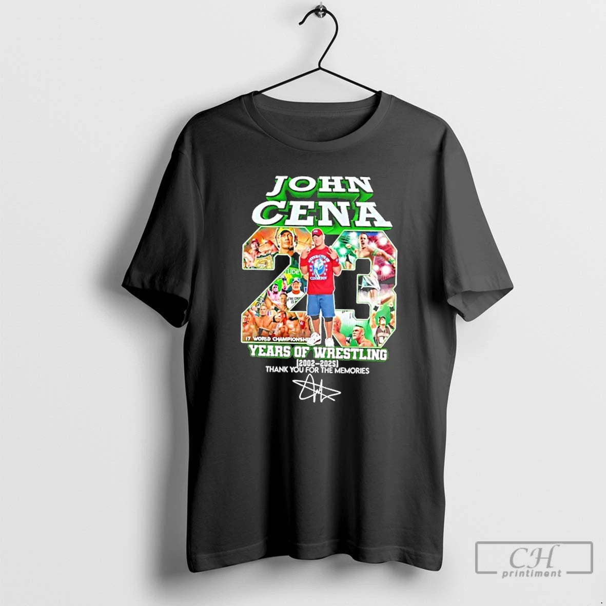 Premium John Cena 23 Years Of Wrestling 2002 2025 Thank You For The Memories Signature T-Shirts, Hoodie, Sweatshirt