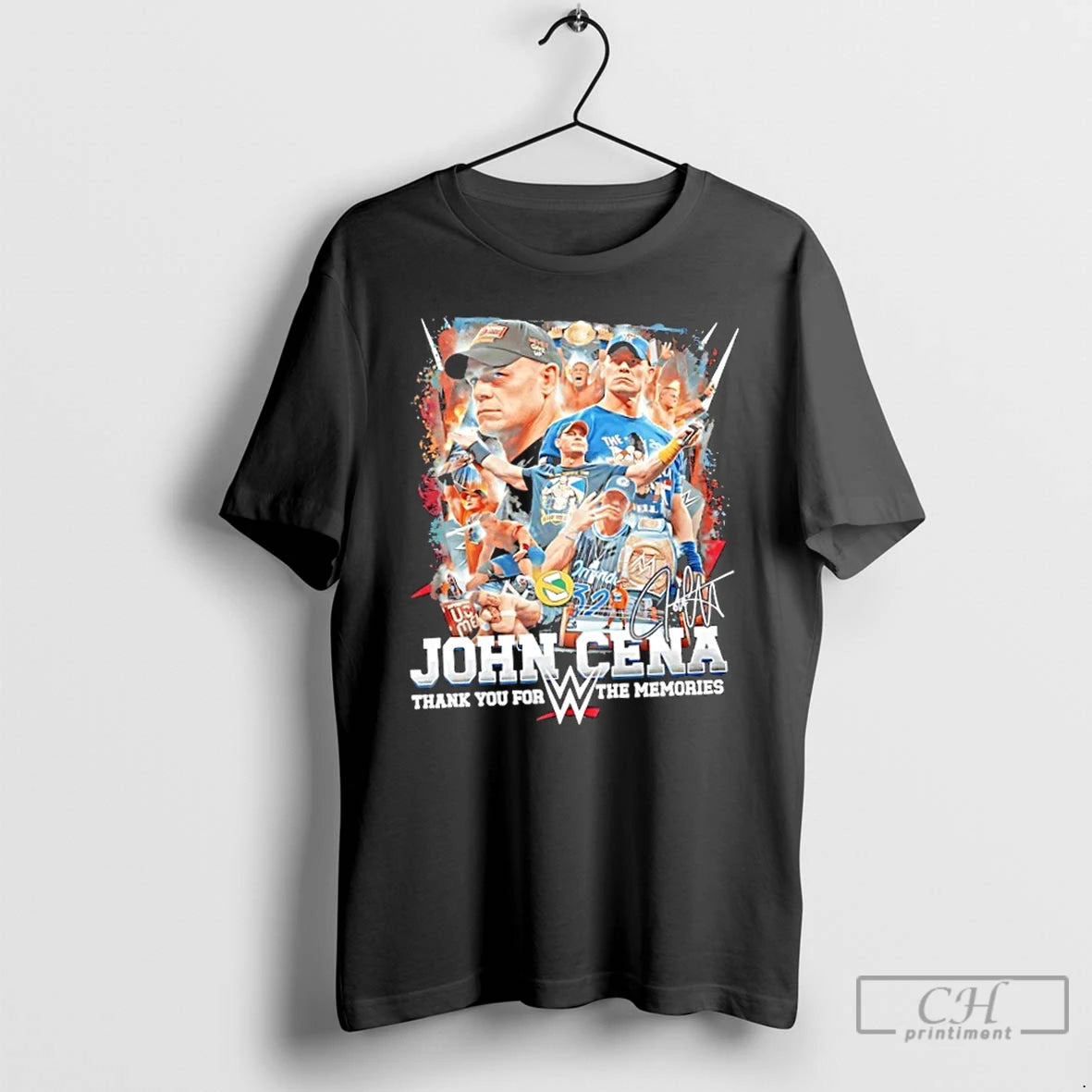 Premium John Cena Thank You For The Memories Signature Graphic T-Shirts, Hoodie, Sweatshirt | ZylaModa.com