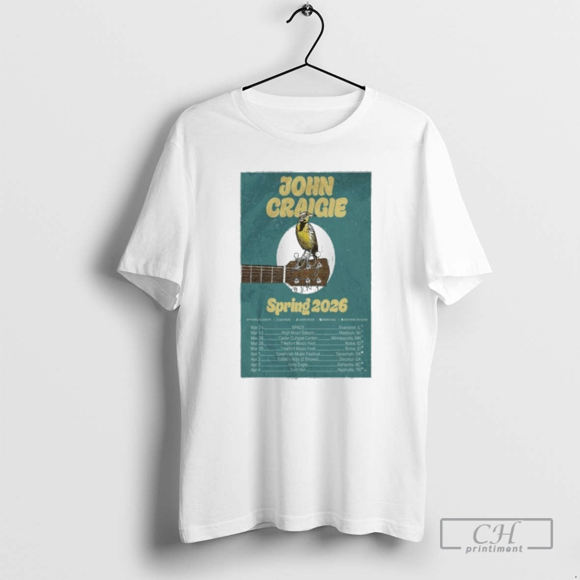 Premium John Craigie Tour Spring 2026 Shirt Sweater Hoodie, Sweatshirt | ZylaModa.com
