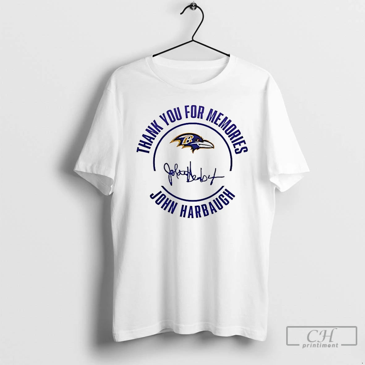 Premium John Harbaugh Thank You For Memories Signature T-Shirts, Hoodie, Sweatshirt | ZylaModa.com