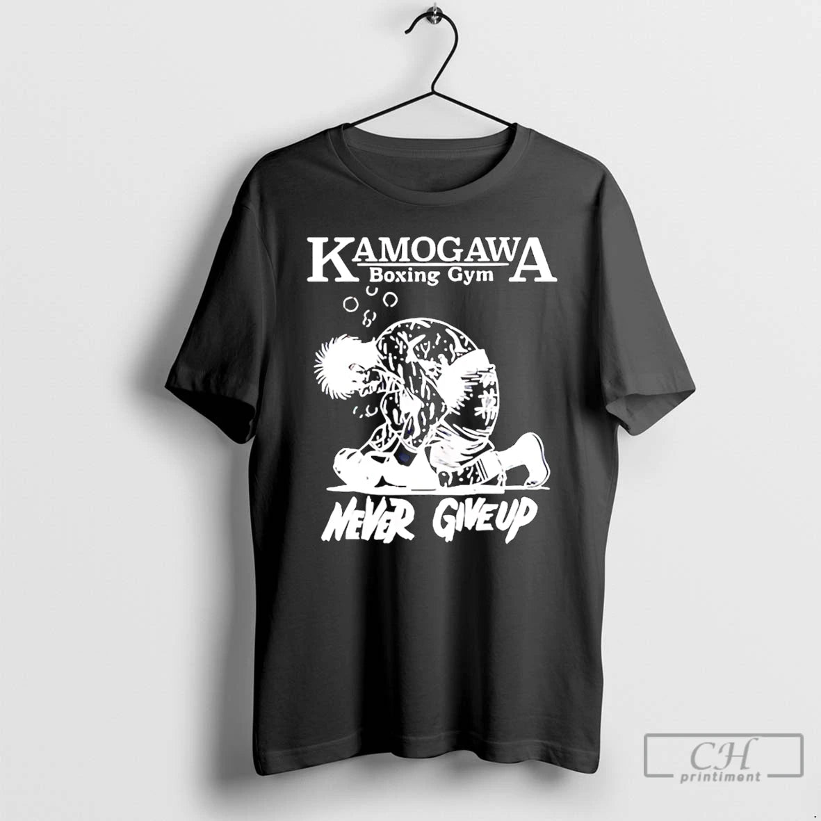 Premium Kbg Kamogawa Boxing Boxing Gym Never Give Up Sketch T-Shirts, Hoodie, Sweatshirt | ZylaModa.com