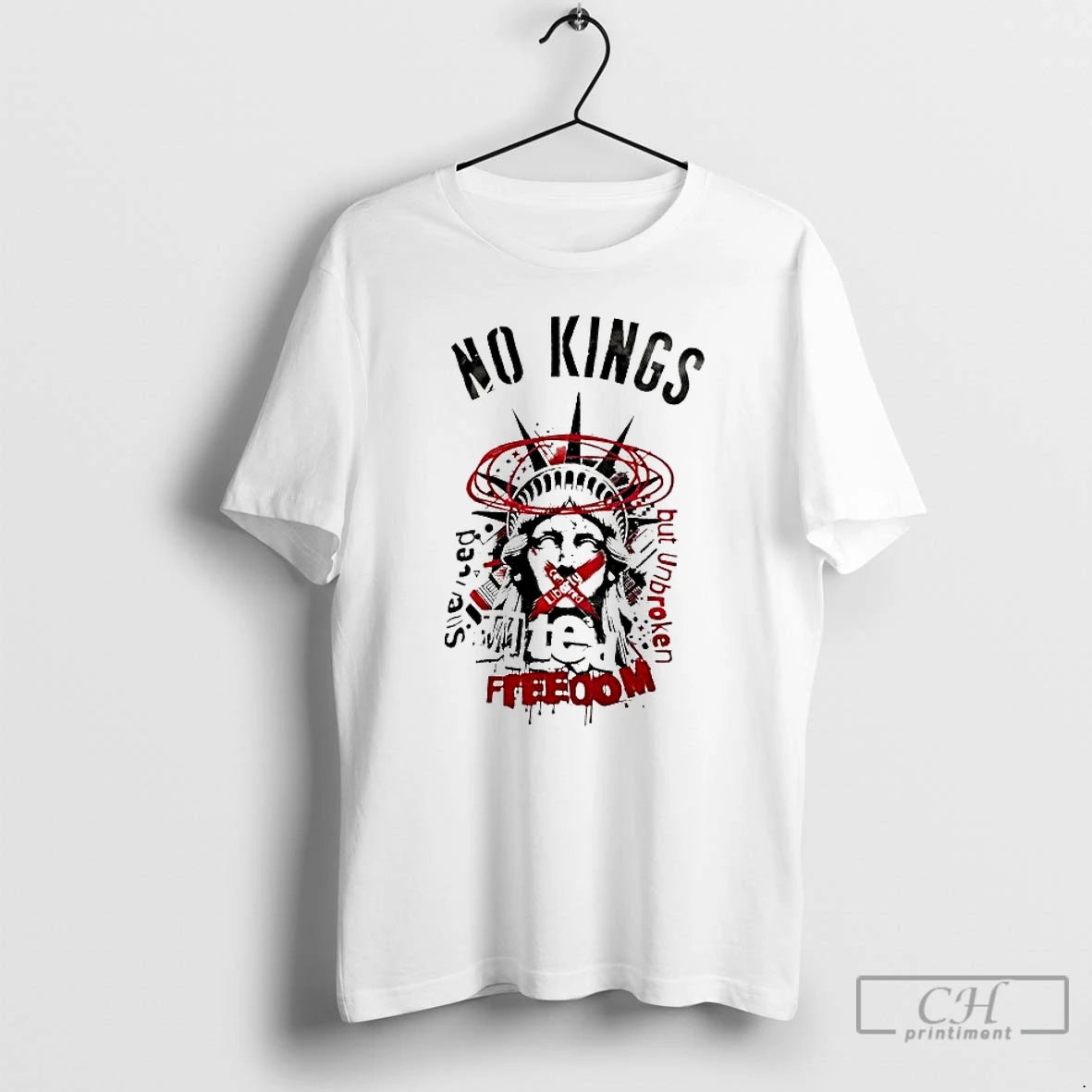 Premium Liberty Silenced No Kings But Unbroken Muted Freedom T-Shirts, Hoodie, Sweatshirt | ZylaModa.com