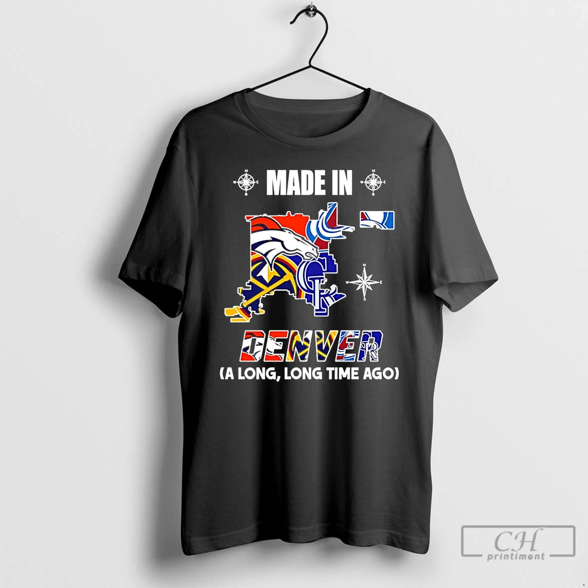 Premium Made In Denver A Long Long Time Ago State T-Shirts, Hoodie, Sweatshirt | ZylaModa.com