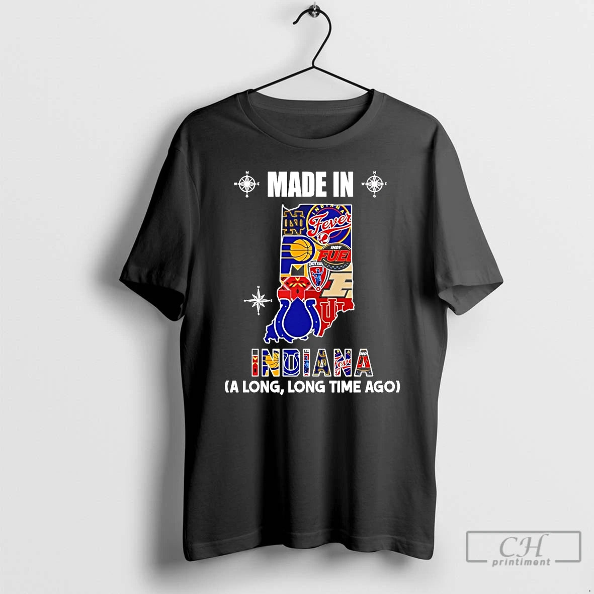 Premium Made In Indiana A Long Long Time Ago State T-Shirts, Hoodie, Sweatshirt | ZylaModa.com