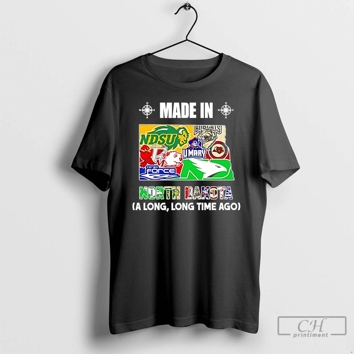 Premium Made In North Dakota A Long Long Time Ago State T-Shirts, Hoodie, Sweatshirt | ZylaModa.com