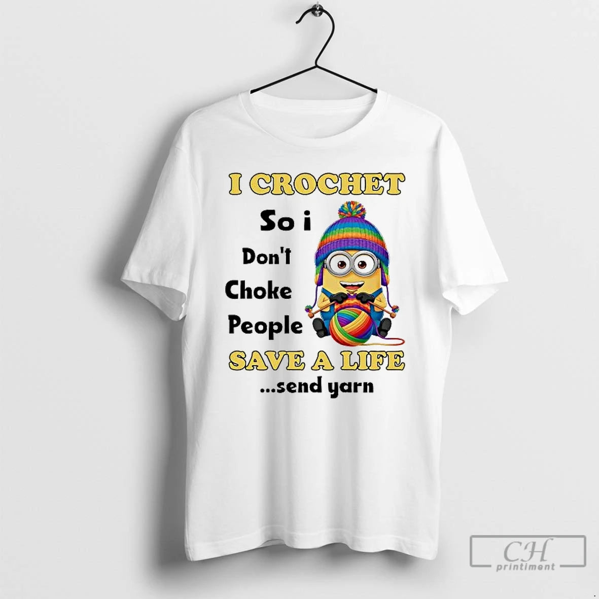 Premium Minions I Crochet So I Dont Choke People Save A Life T Shirts Sweater Hoodie, Sweatshirt | ZylaModa.com