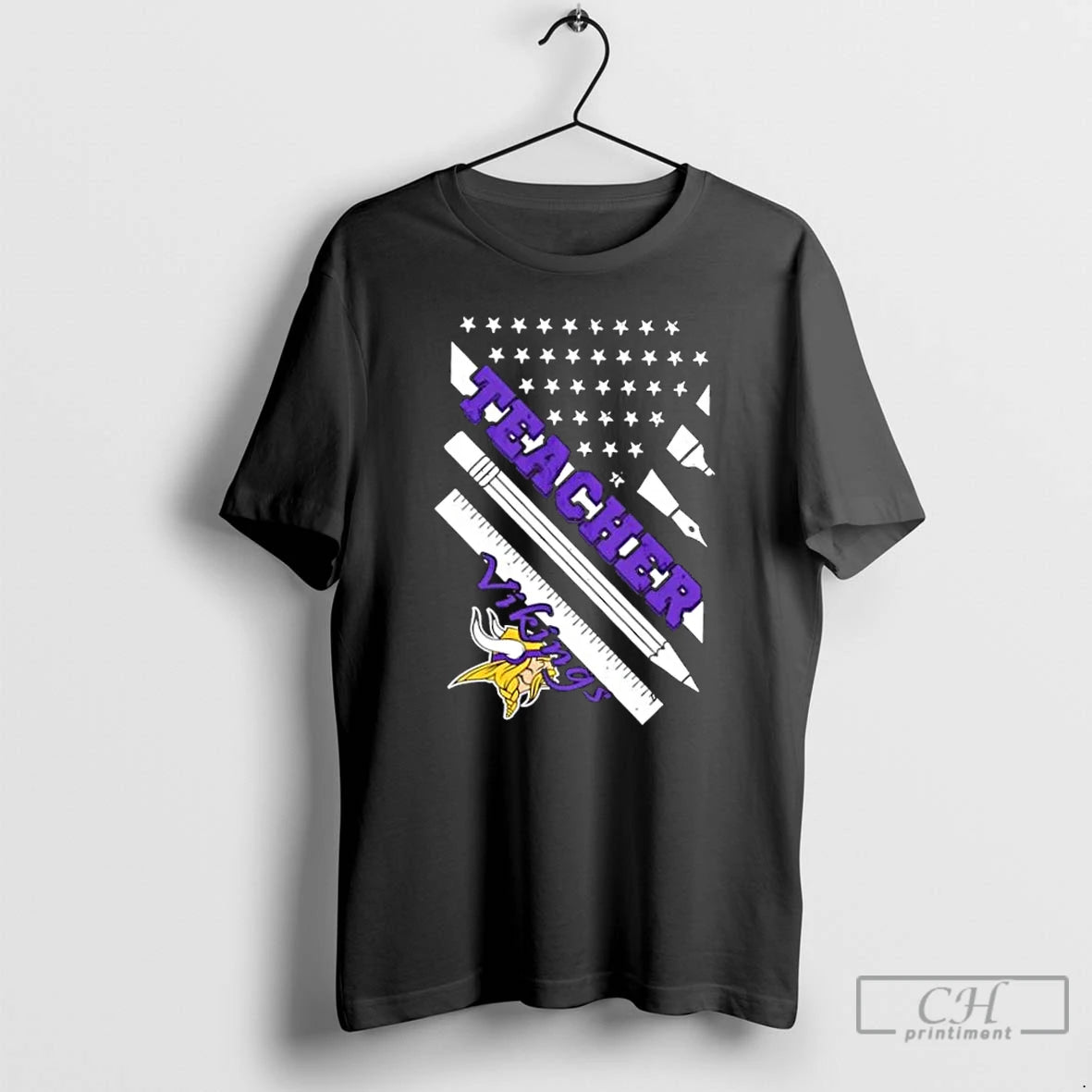 Premium Minnesota Vikings Football X Teacher American Flag T-Shirts, Hoodie, Sweatshirt | ZylaModa.com